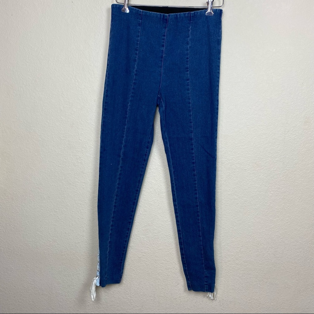 lovetree Y2K  elastic band skinny jean tassel tie ankle size Medium